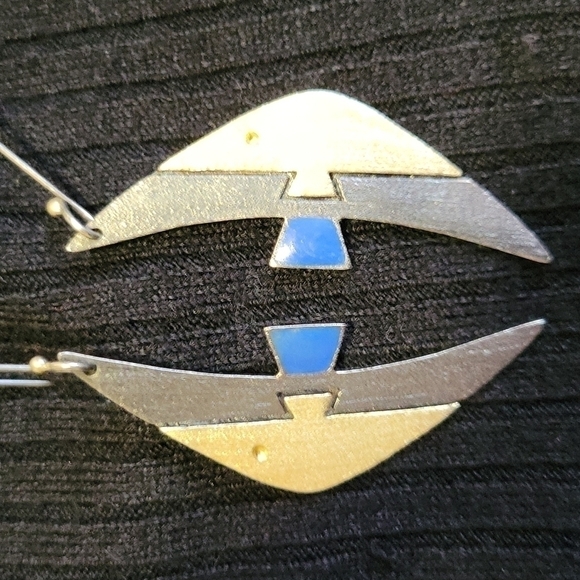 925 Sterling silver fish earrings - Picture 2 of 3